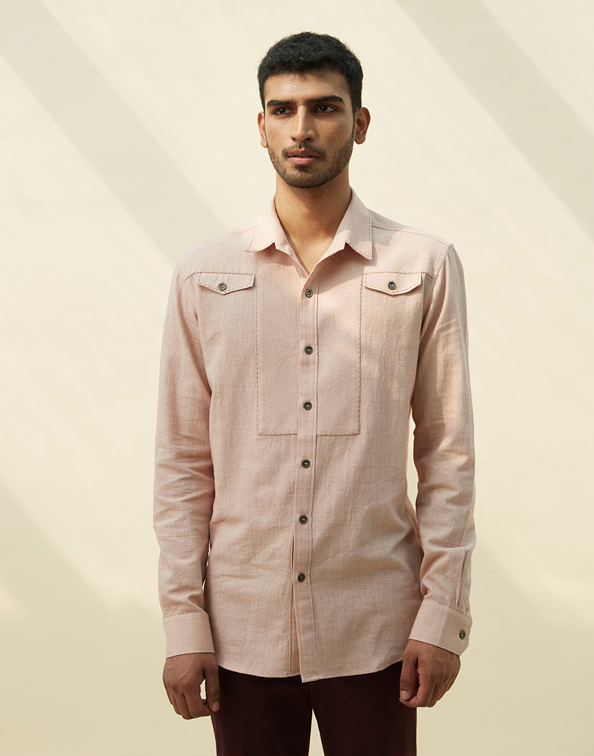 Sand Beige Thread Work Shirt