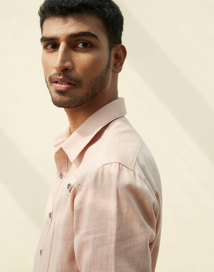 Sand Beige Thread Work Shirt