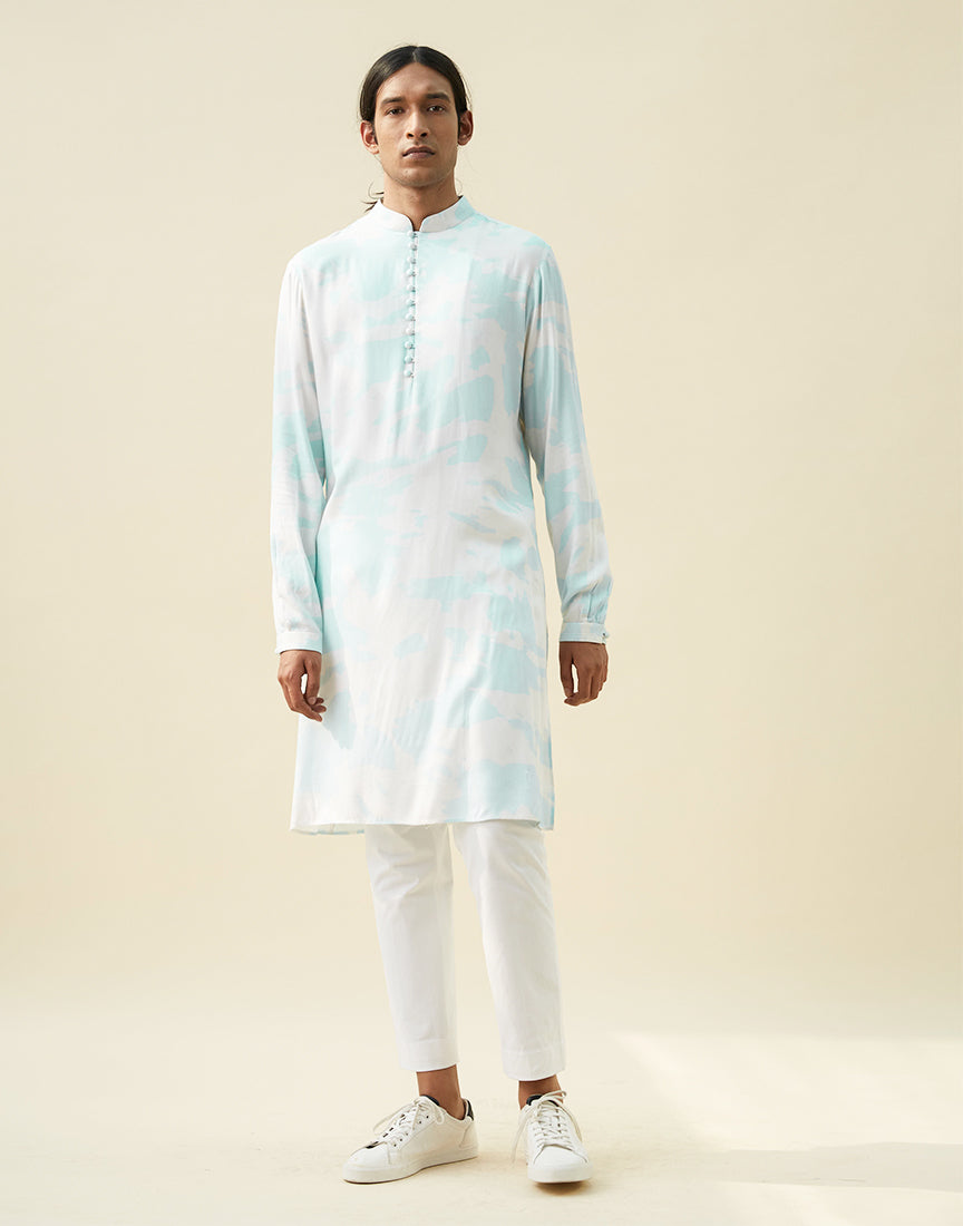 White Printed Kurta