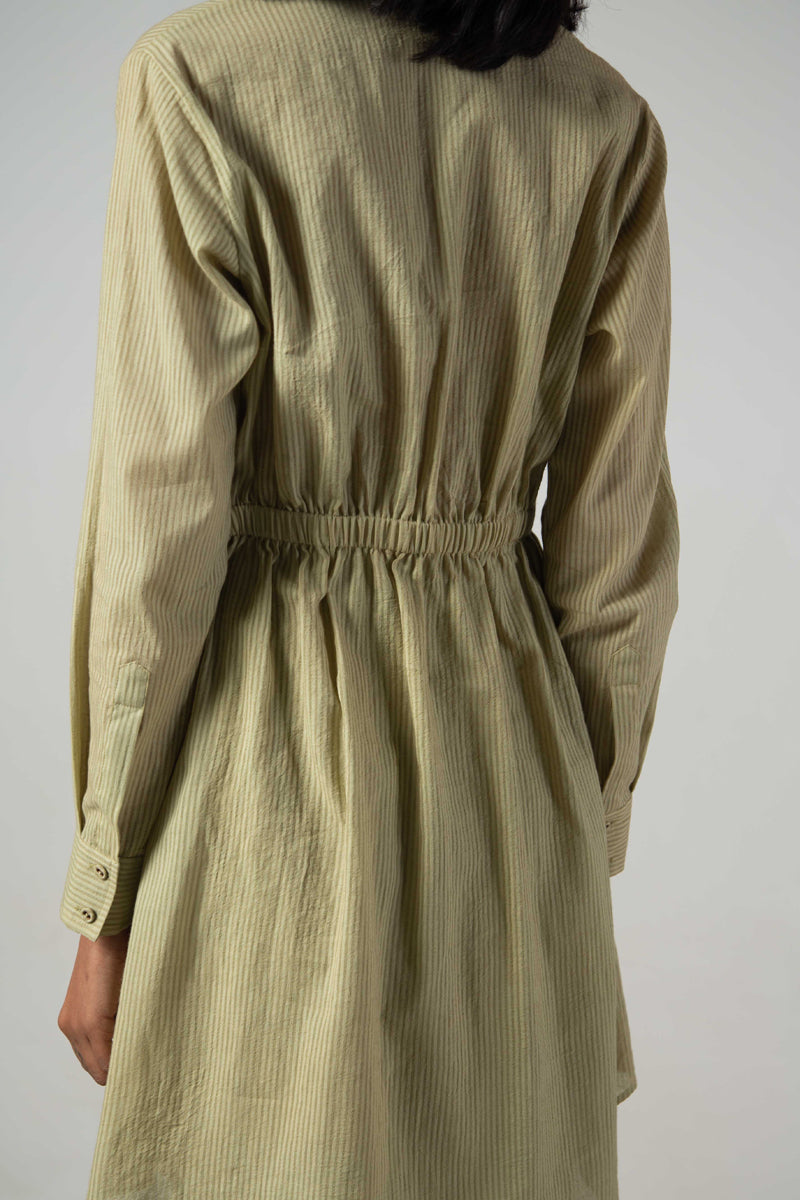 Green gather top