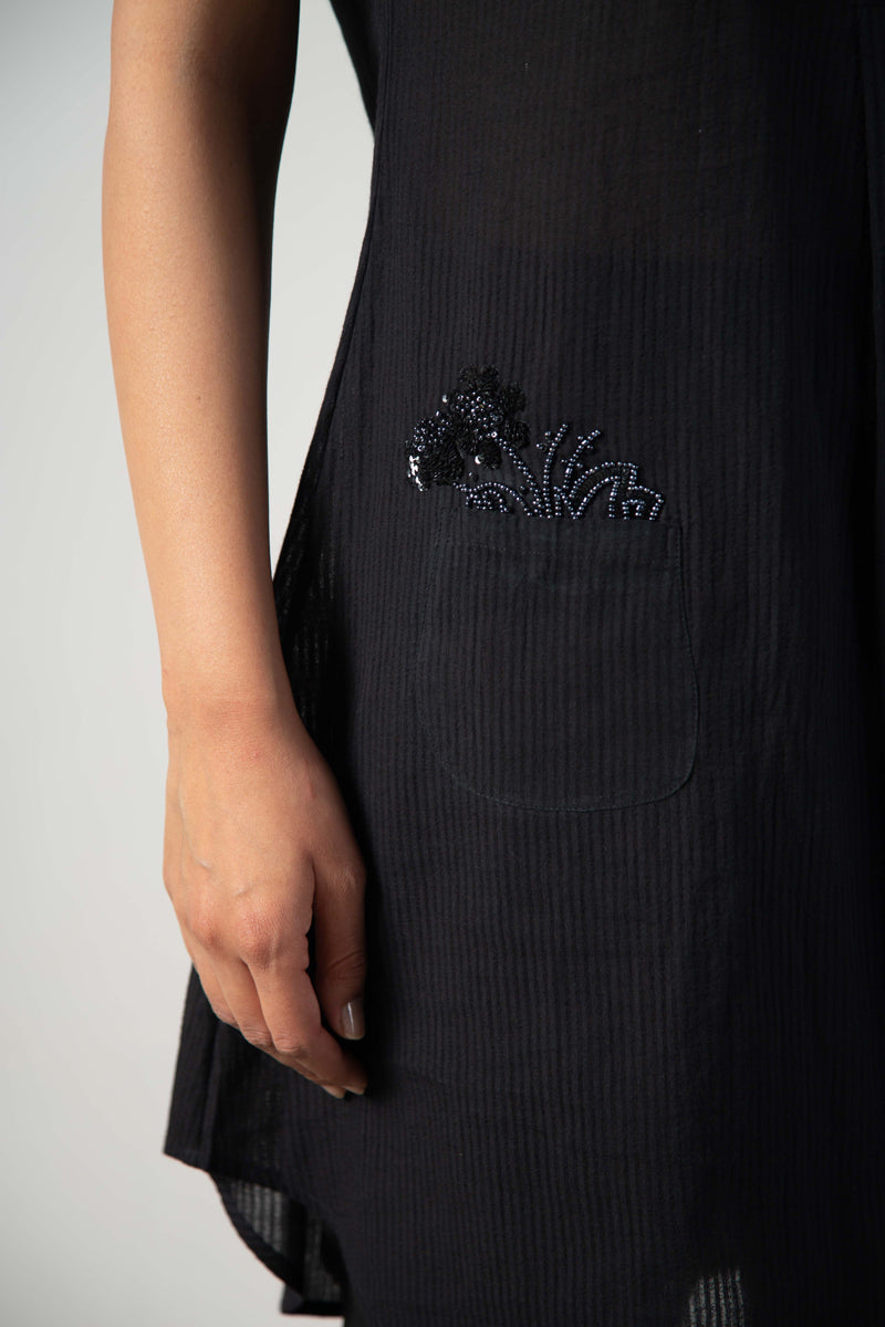 Black top with patch pocket