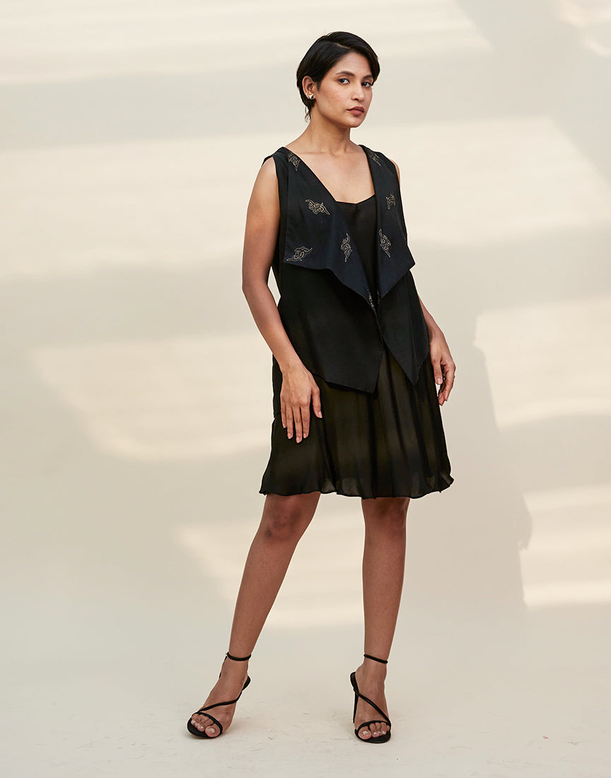 Black Chanderi Jacket