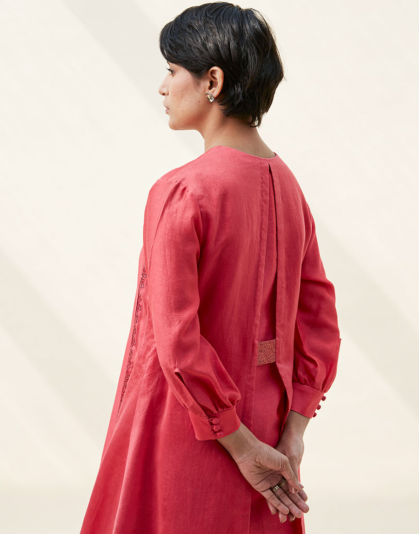 Chanderi Dori Embroidery Dress