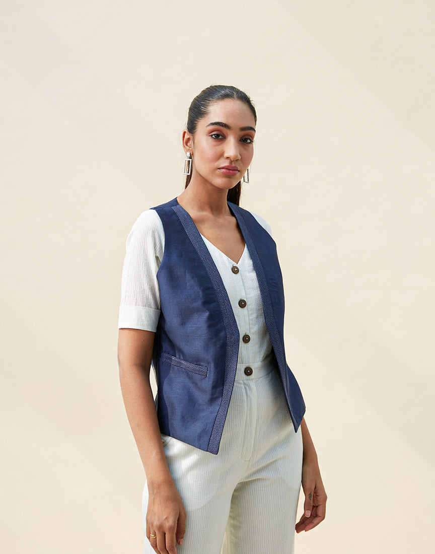 Chanderi Jacket & Jump Suite Co-Ords