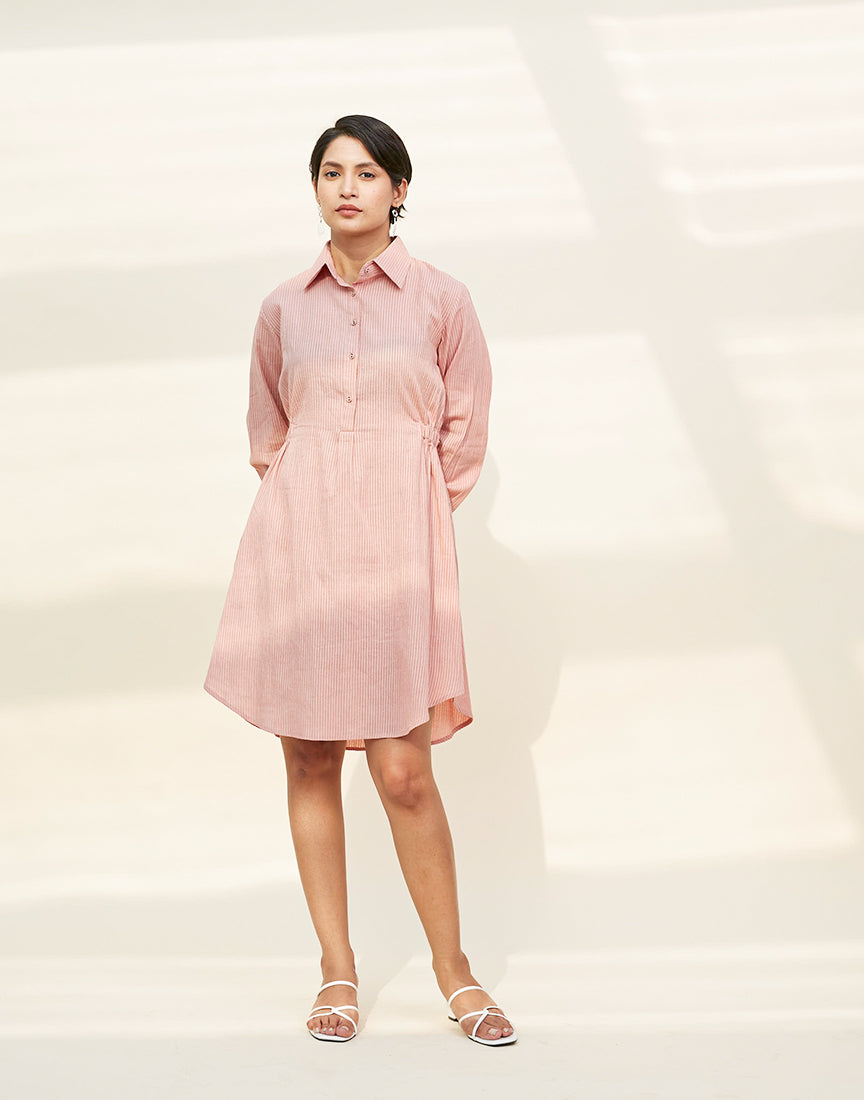Old Rose Classic Collar Dress
