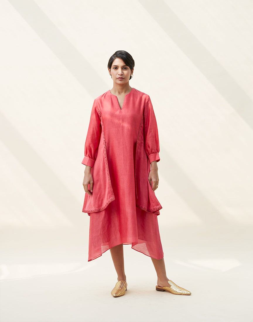 Chanderi Dori Embroidery Dress