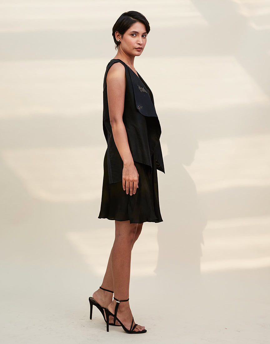 Black Chanderi Jacket