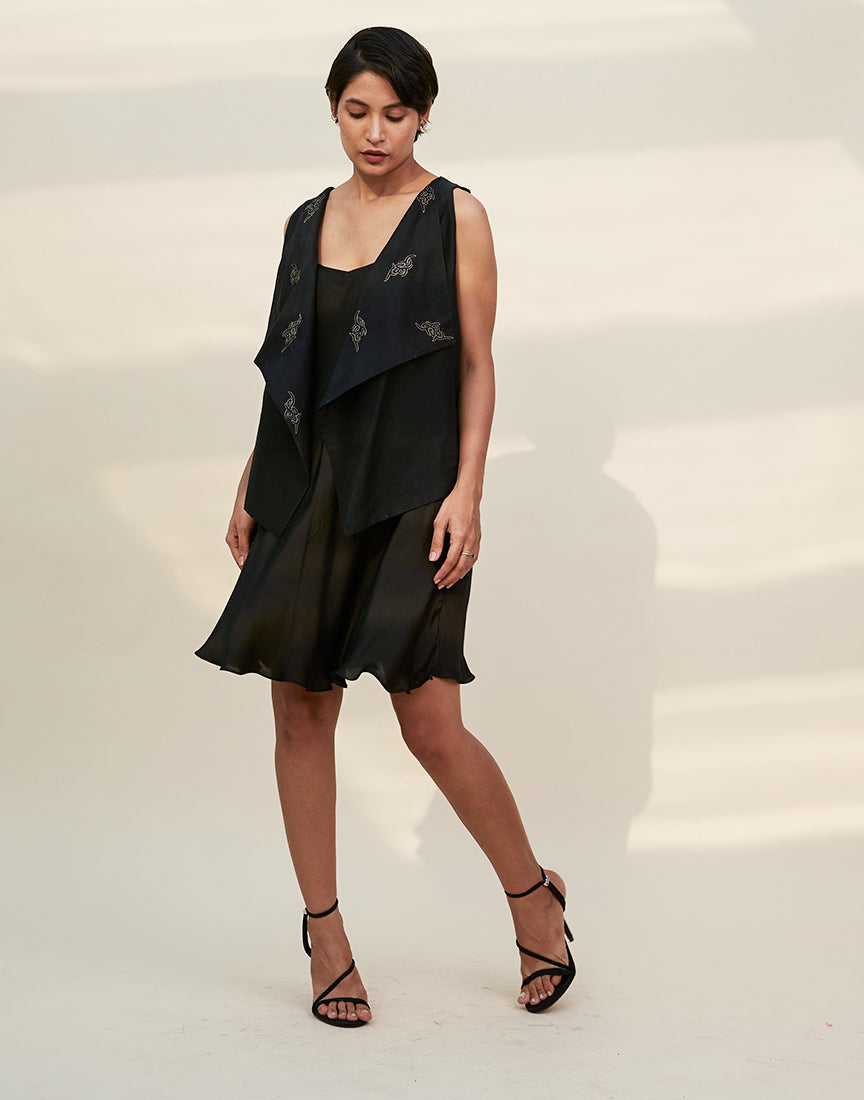 Black Chanderi Jacket