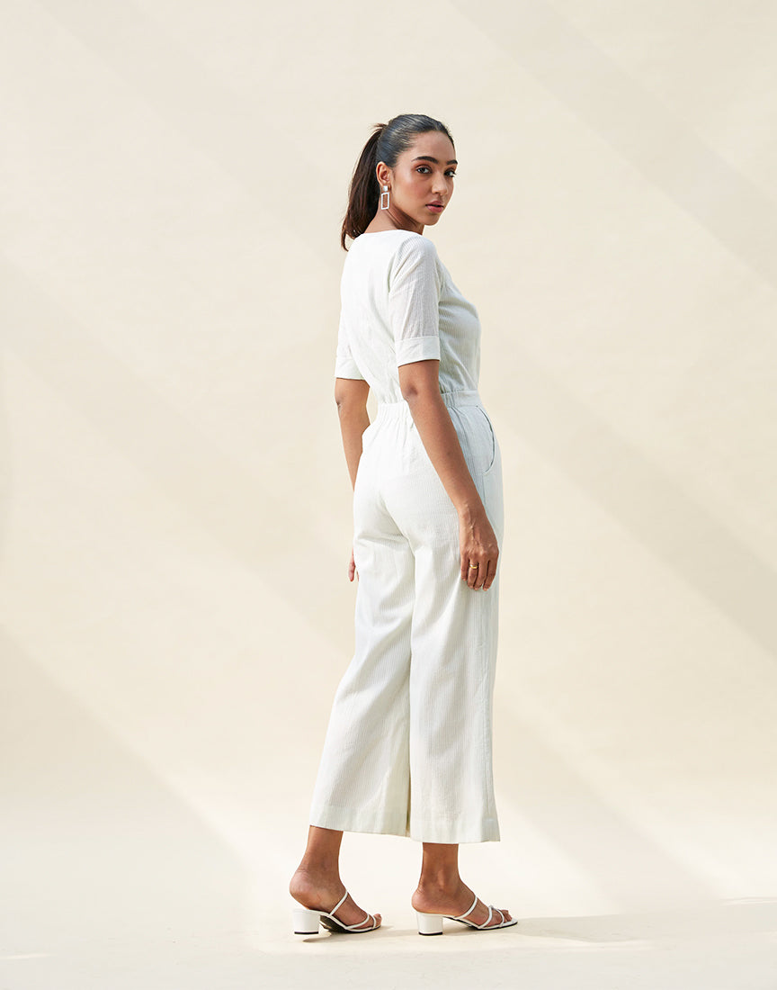 Light Green Cotton Jumpsuit