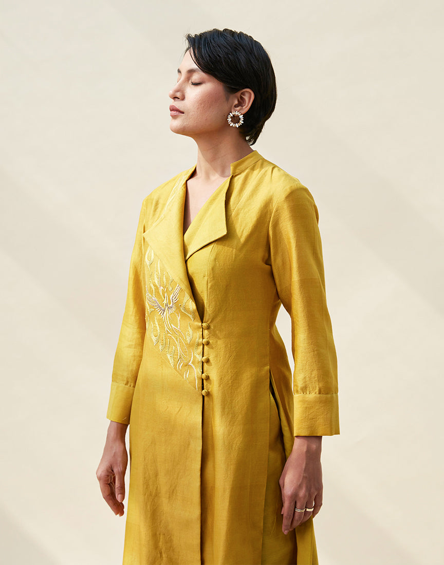 Mustard Chanderi Co-Ords
