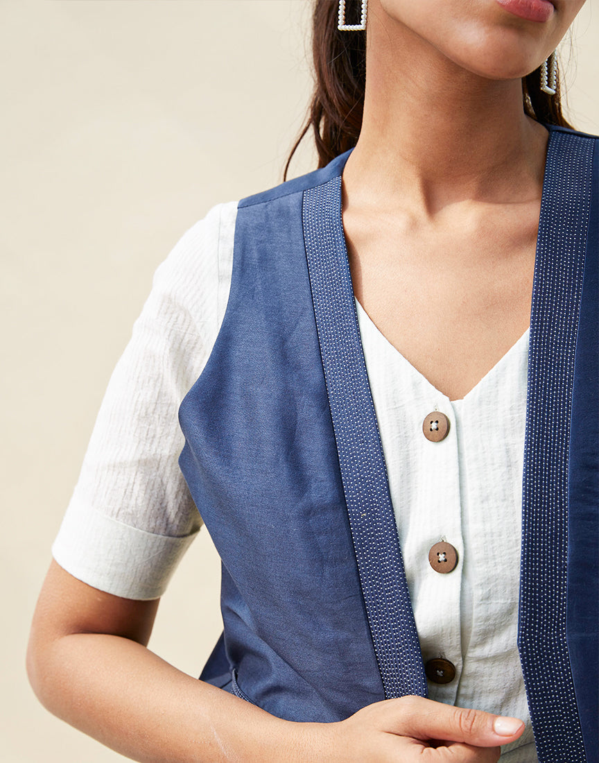 Chanderi Jacket & Jump Suite Co-Ords