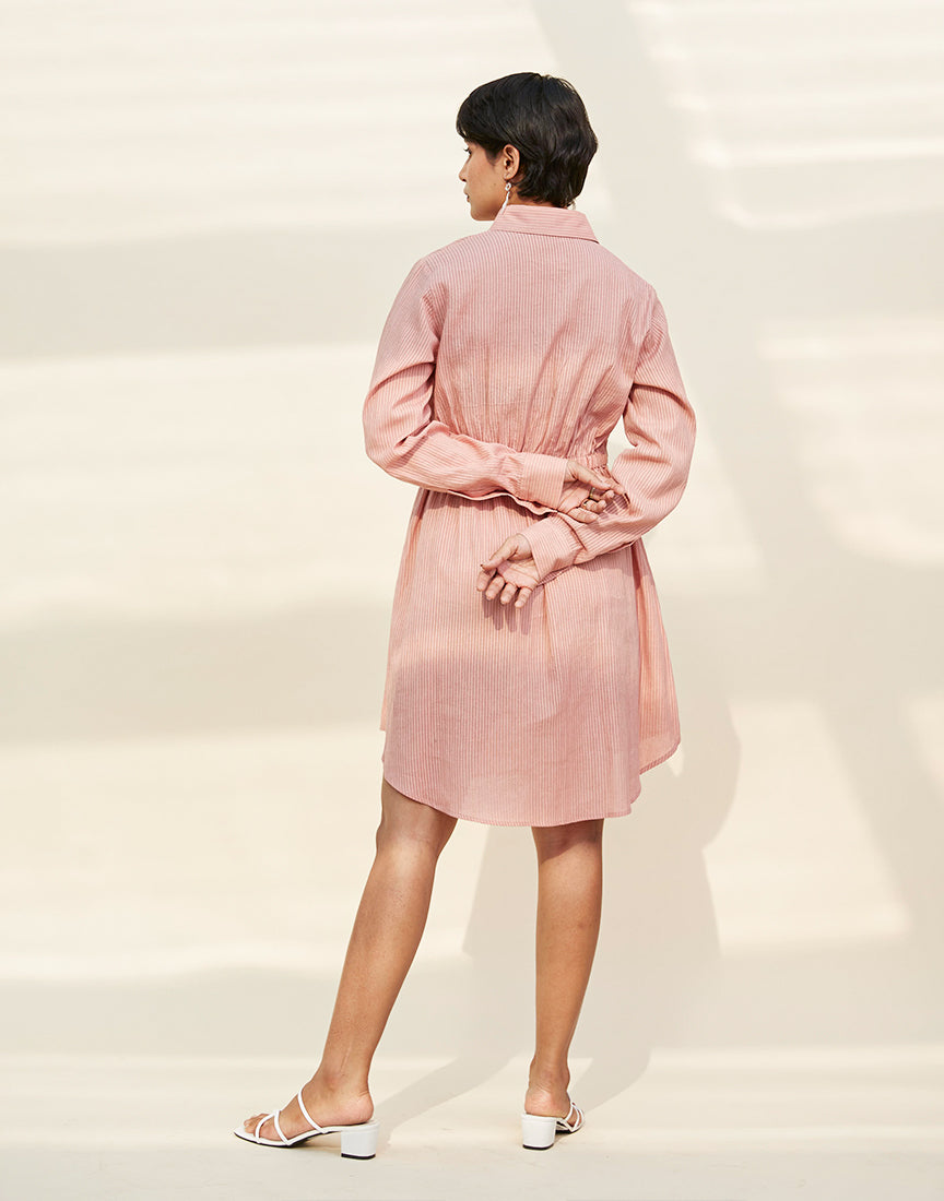 Old Rose Classic Collar Dress