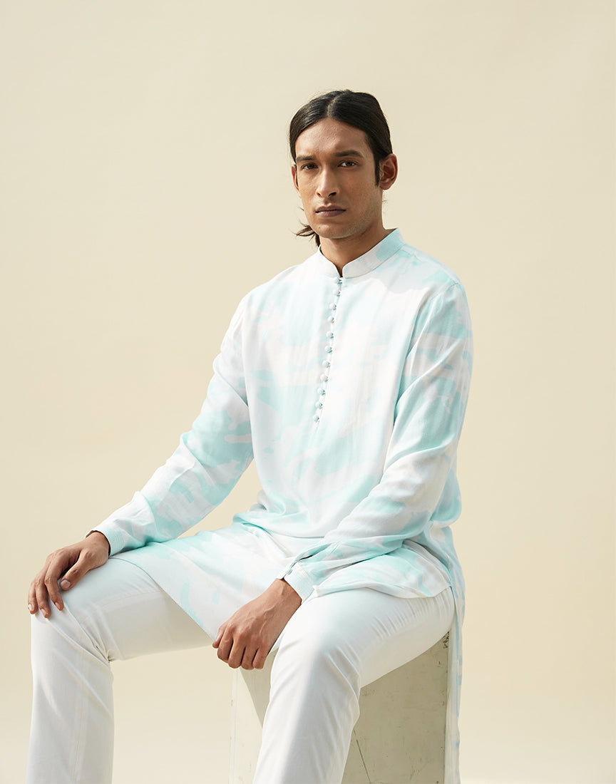White Printed Kurta