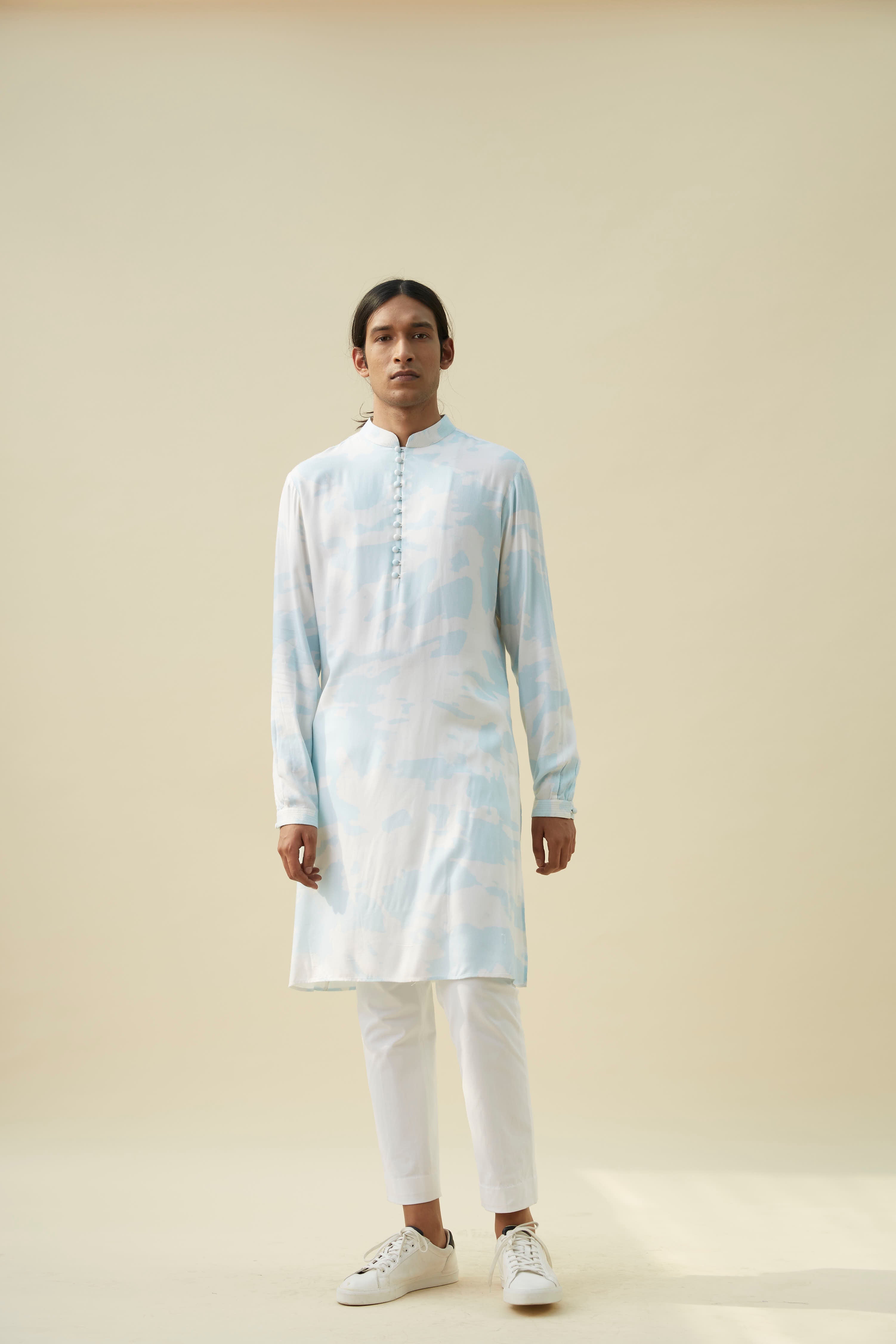 White Printed Kurta