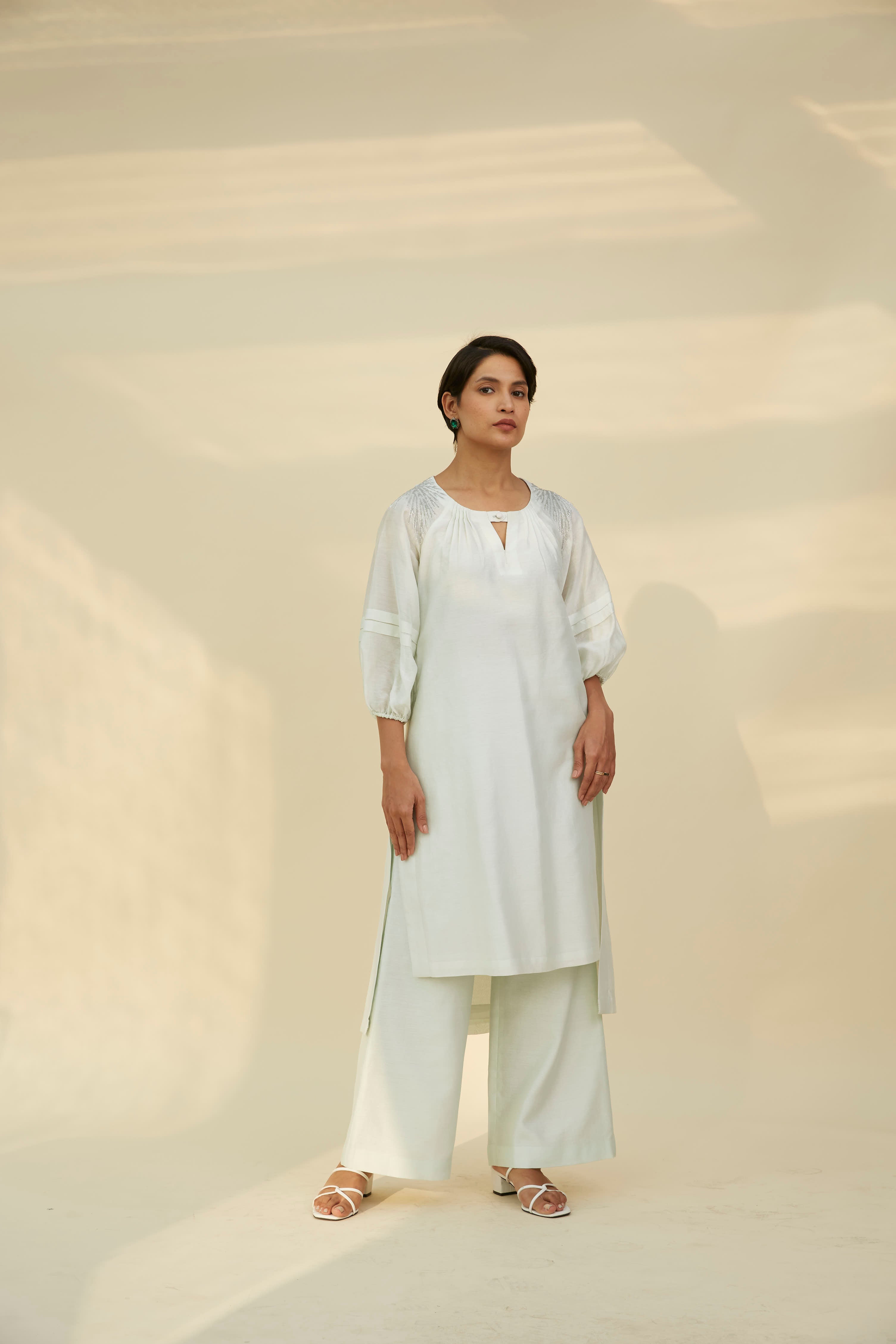 Ice Blue Chanderi Co-Ords