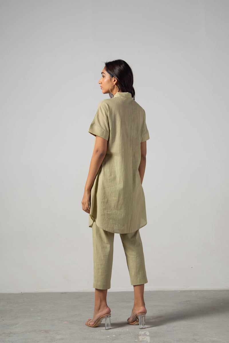 Green top with patch pocket
