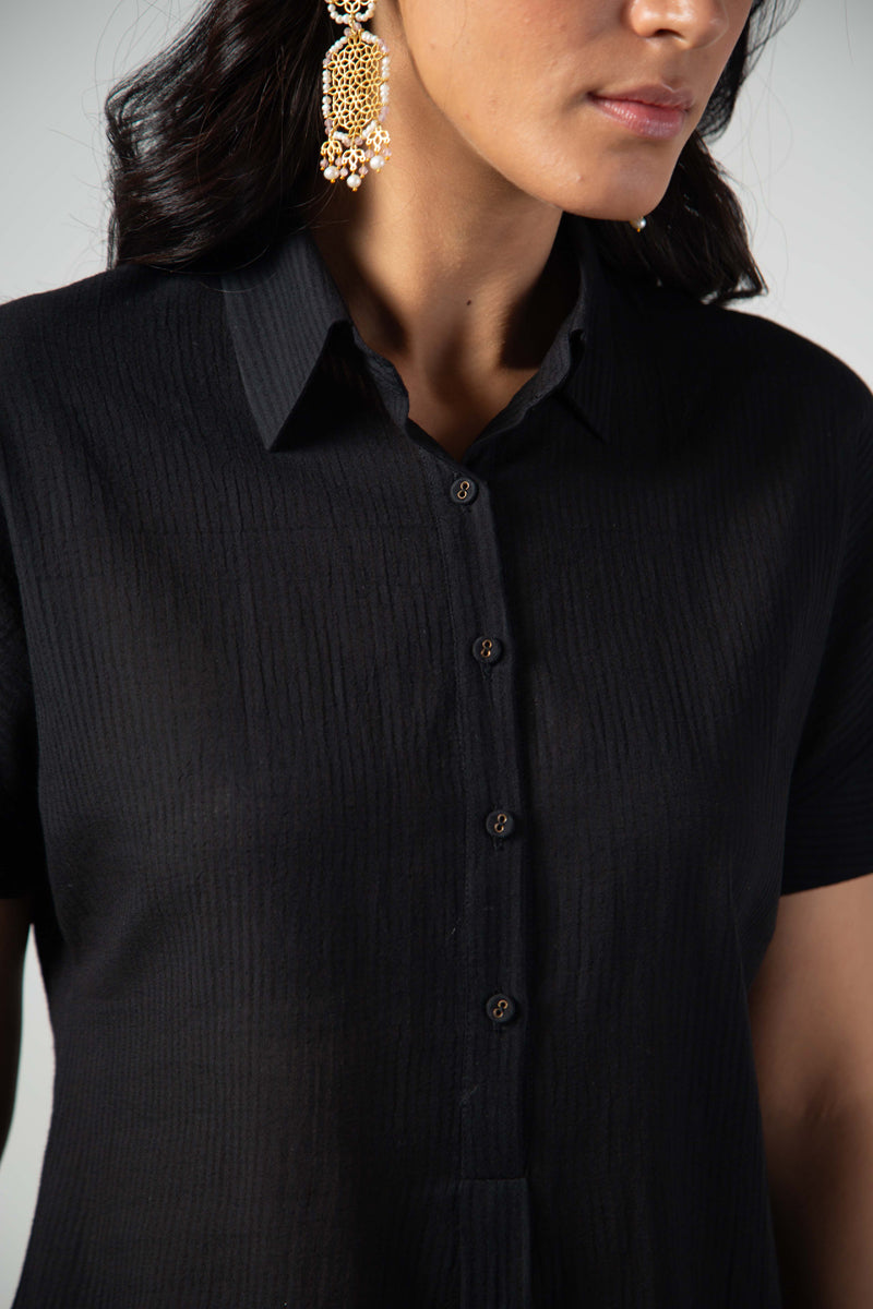 Black top with patch pocket