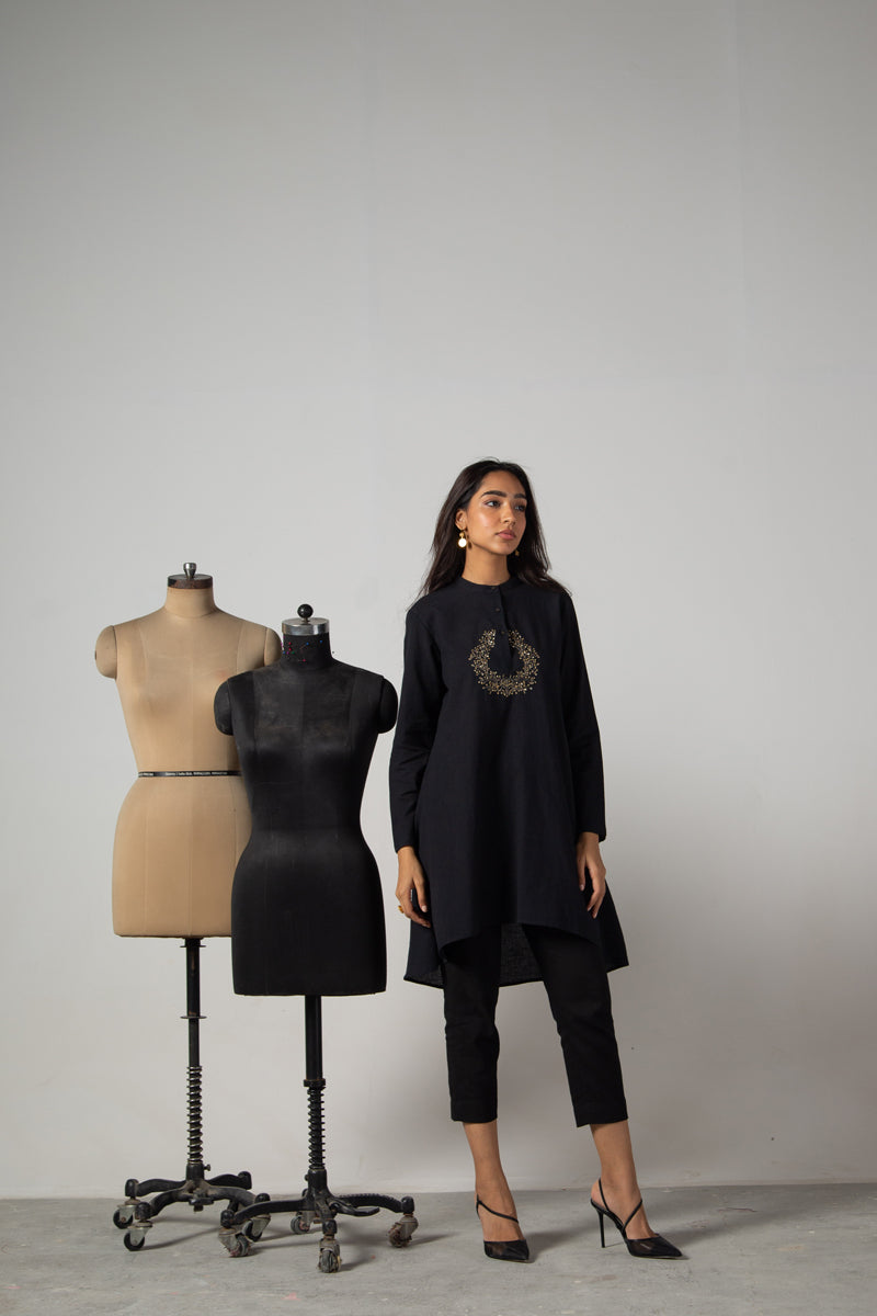 Black tunic.